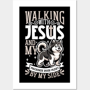 Jesus and dog - Mackenzie River Husky Posters and Art